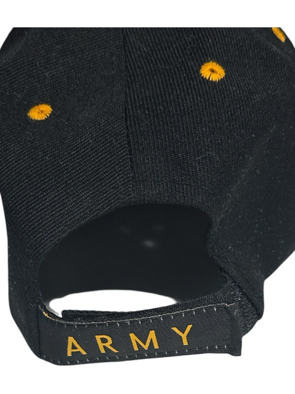 U.S. Army Black Cap with Gold Embroidery
